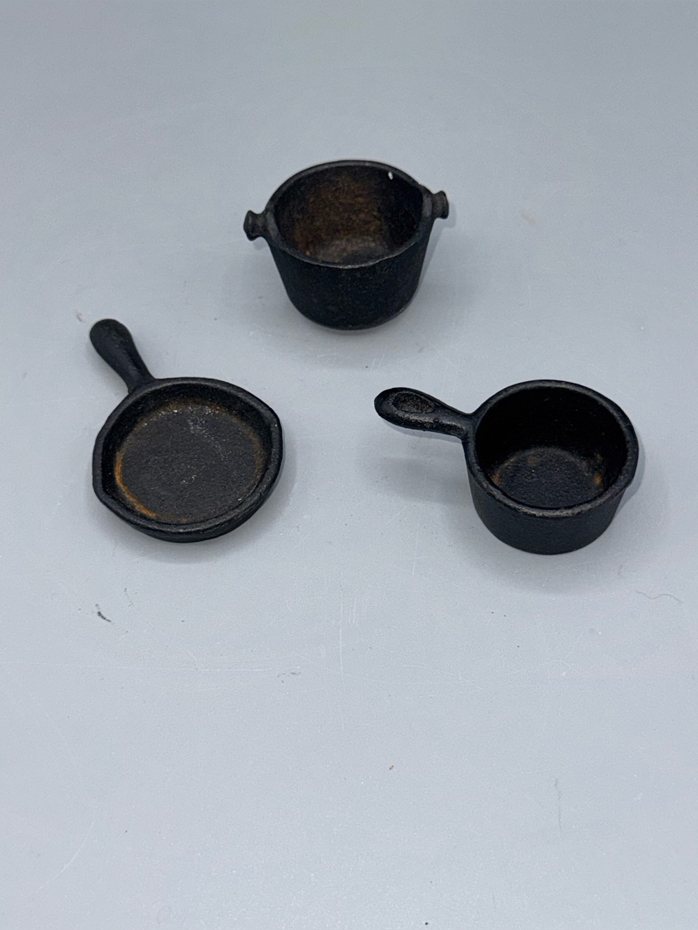 Miniature Cast Iron Cookware Trio - Black